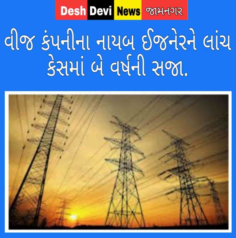 લાંચ કેસમાં વીજકંપનીના નાયબ ઇજનેરને 2 વર્ષની સજા ફટકારાઇ : ફફડાટ